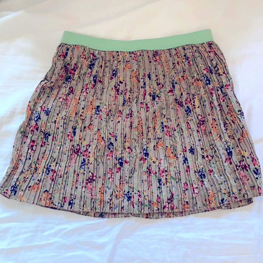 Multi colored pleated skirt